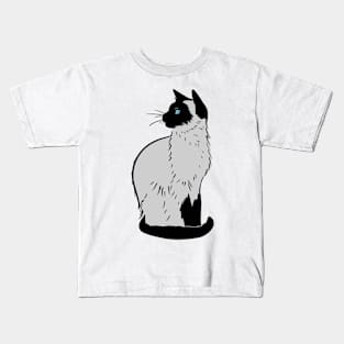 Cute Siamese Cat Kids T-Shirt